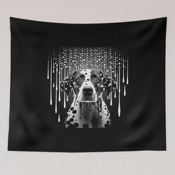 Item preview, Springer Spaniel abstract image - black & white designed and sold by Richenda.