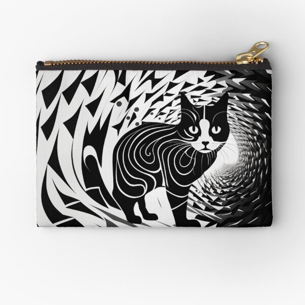 Item preview,  Abstract Cat image black & white designed and sold by Richenda.