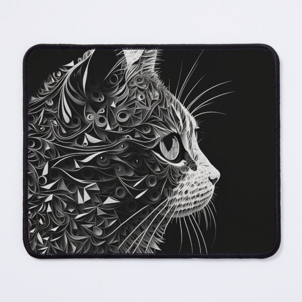 Item preview,  Abstract Cat image black & white designed and sold by Richenda.