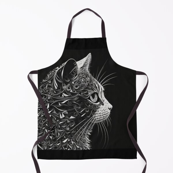 Item preview, Abstract Cat image black & white designed and sold by Richenda.