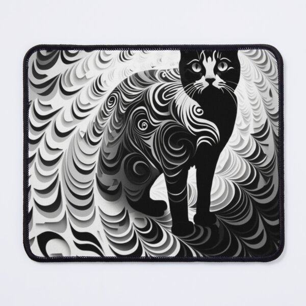 Item preview,  Abstract Cat image black & white designed and sold by Richenda.