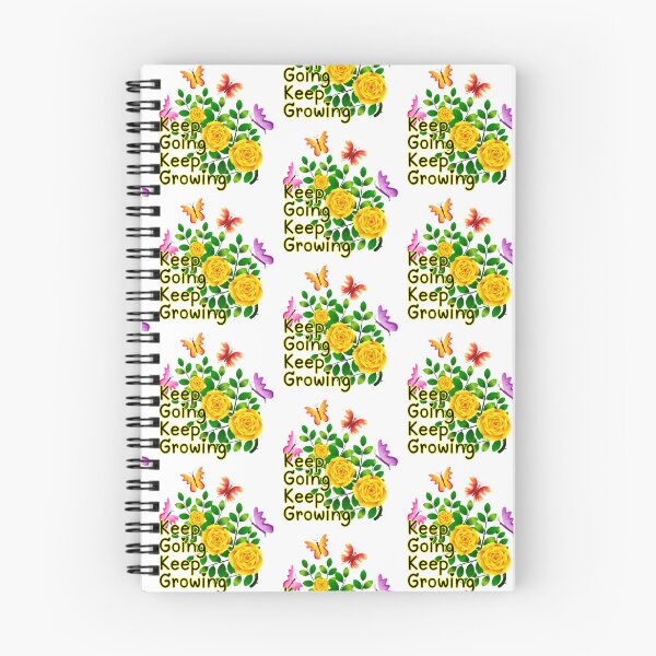 Item preview, Keep Going Keep Growing Flower Butterfly Square Quote designed and sold by bitebackcobbc.