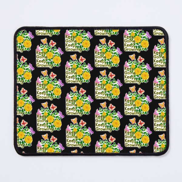 Item preview, Keep Going Keep Growing Flower Butterfly Square Quote designed and sold by bitebackcobbc.