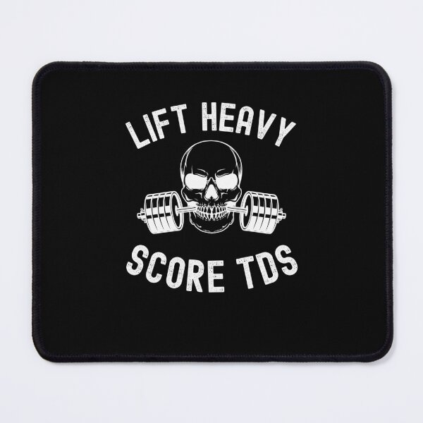 Item preview, Lift Heavy Score TDs Weightlifter gym skeleton humor designed and sold by snowry.