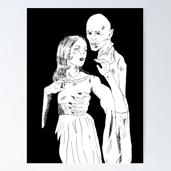 Item preview, Nosferatu vampire drawing designed and sold by TheArtsyFish.