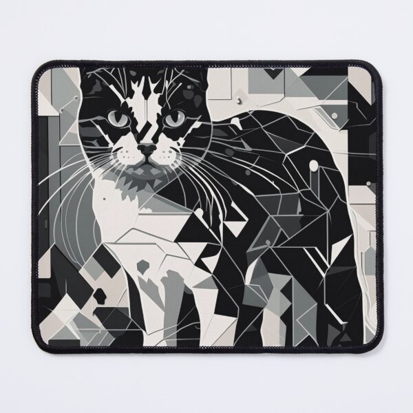 Item preview, Abstract Cat image black & white designed and sold by Richenda.