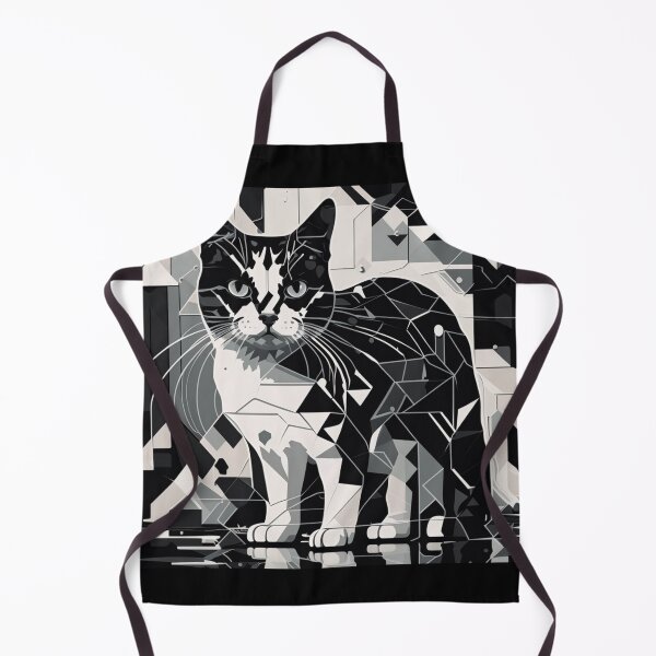 Item preview, Abstract Cat image black & white designed and sold by Richenda.