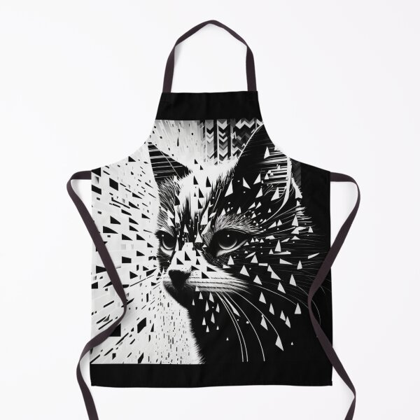 Item preview, Abstract Cat image black & white designed and sold by Richenda.