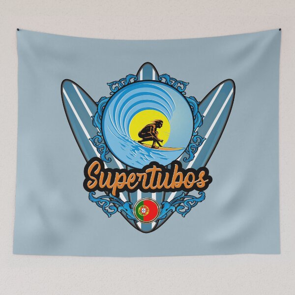 Item preview, Supertubos Peniche Portugal surfer vintage surfboard designed and sold by studioss76.