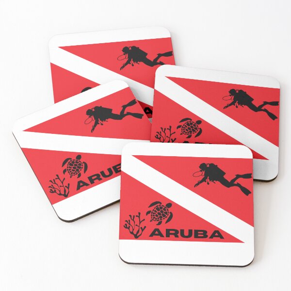 Item preview, Aruba Scuba Dive Flag designed and sold by dwangarts.
