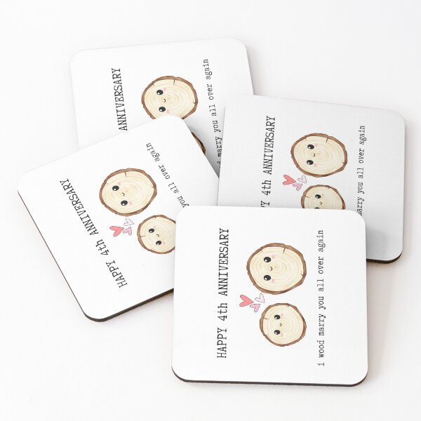 Item preview, HAPPY 4th ANNIVERSARY i wood marry you all over again designed and sold by Alberto Dominguez.