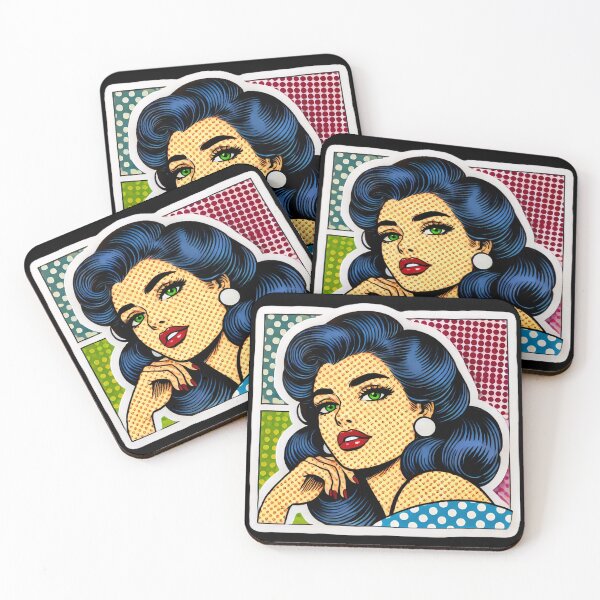 Item preview, Lichtenstein-Inspired Pop Art Print designed and sold by PinUpPizzazz.
