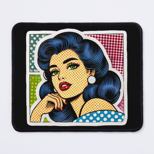 Item preview, Lichtenstein-Inspired Pop Art Print designed and sold by PinUpPizzazz.