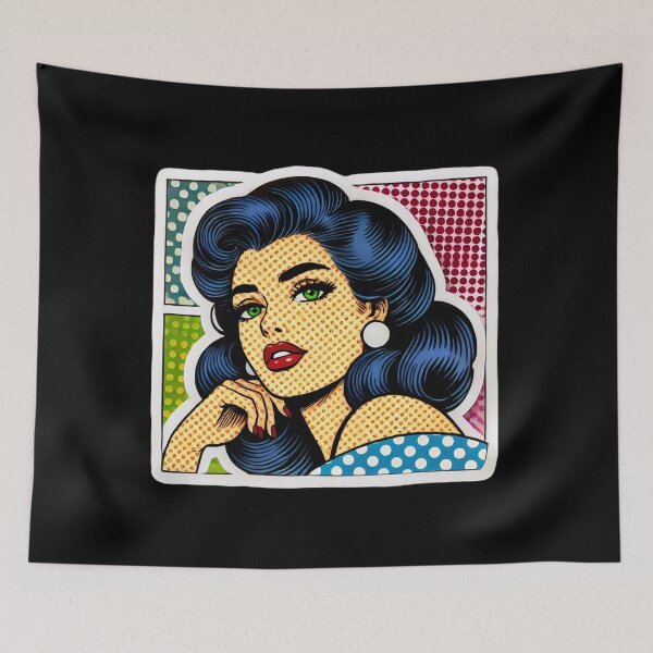 Item preview, Lichtenstein-Inspired Pop Art Print designed and sold by PinUpPizzazz.