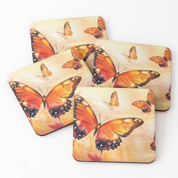 Item preview, : Majestic Orange Butterflies in Flight designed and sold by Reina75.