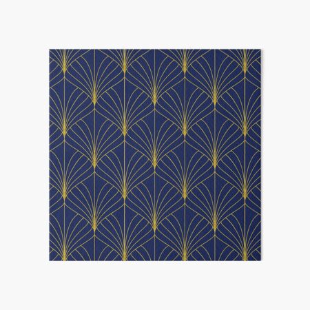Item preview, Royal Blue And Golden Hues Art Deco Pattern designed and sold by DEC02.