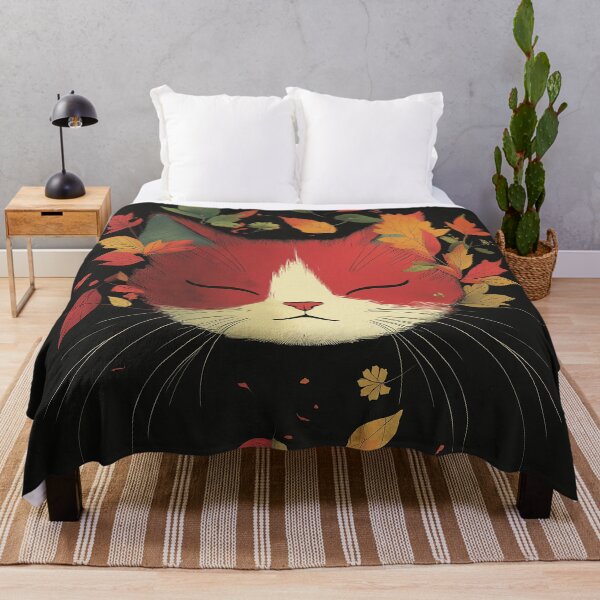 Item preview, Autumn Whisper: Sweet Dreams of a Cat with Maple Leaves designed and sold by studio902.