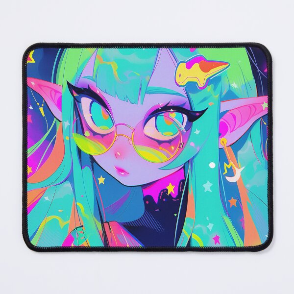 Item preview, Neon Kawaii Elf Fantasy Anime Girl designed and sold by bubblegoth.