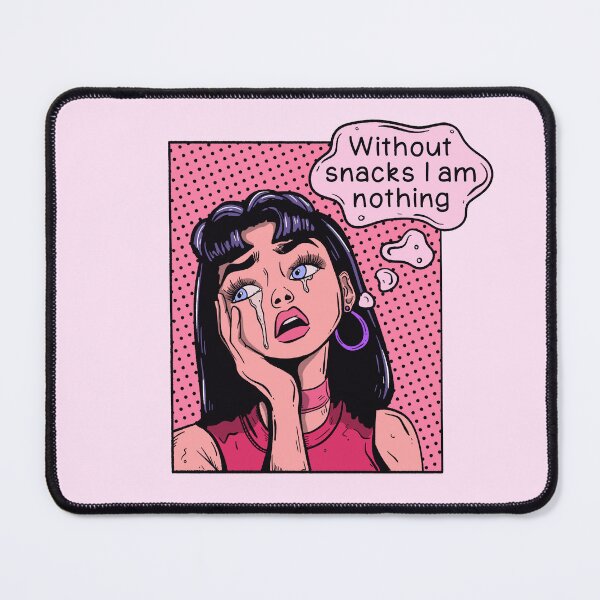 Artikelvorschau, Pop-Art-Frau – Ohne Snacks bin ich nichts entworfen und verkauft von Jess.a.creates.