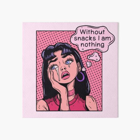 Item preview, Pop Art Woman – I’m Nothing Without Snacks  designed and sold by Jess.a.creates.