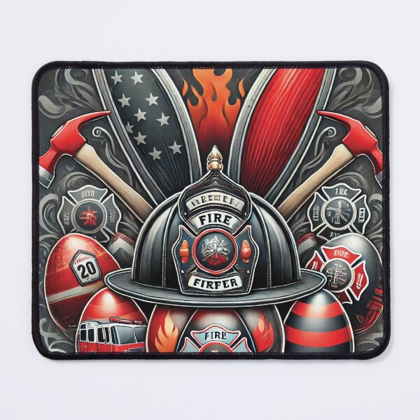 Item preview, Heroic Firefighter Easter Bunny & Maltese Cross designed and sold by Baharaby.