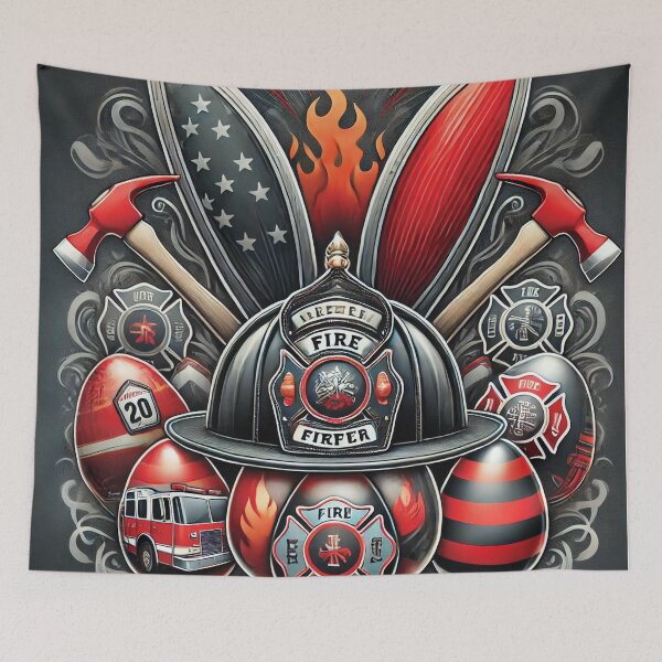 Item preview, Heroic Firefighter Easter Bunny & Maltese Cross designed and sold by Baharaby.