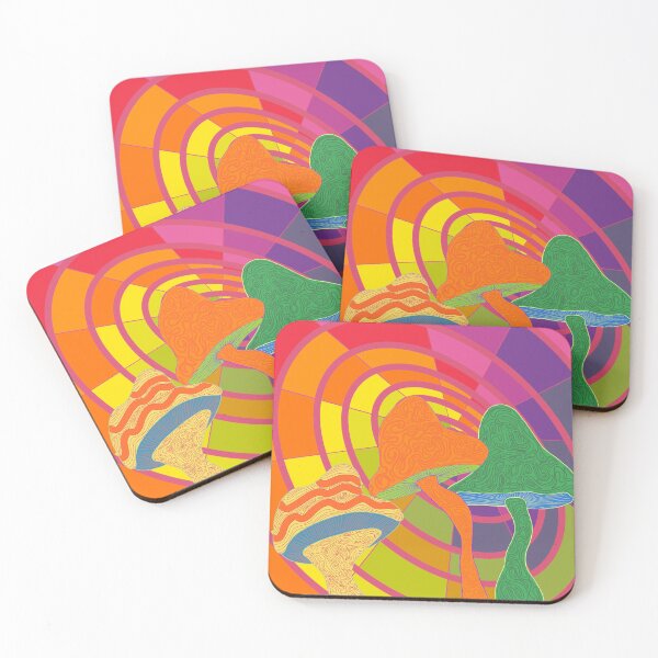 Item preview, Hypnotic Tripple Trippy Rainbow Mushrooms designed and sold by Doodle & Wheel.