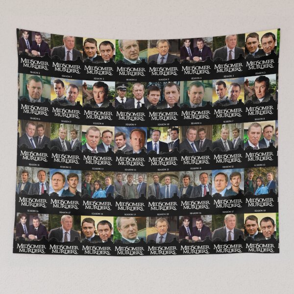 Item preview, 20 Seasons in Midsomer - Pattern (on Black) designed and sold by PawsitiveMum3.