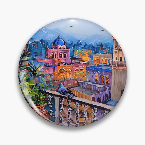 Item preview, Moonlit Pink Chai & Minarets designed and sold by HusnMir.