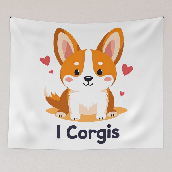 Item preview, I ♥ Corgis – Pure Affection & Straightforward Admiration designed and sold by zoughlal.