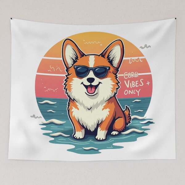 Item preview, Corgi Vibes Only – Laid-Back Energy & Youthful Charm designed and sold by zoughlal.