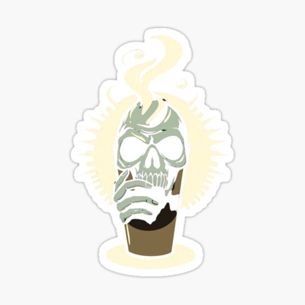 Vista previa del artículo con la obra «Diseño humorístico de café zombi», diseñado y vendido por AuraMotivate.