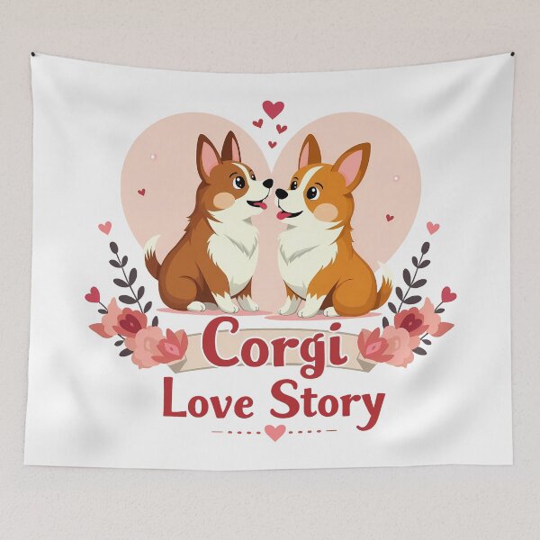 Item preview, Corgi Love Story – Endearing Romance & Family Affection designed and sold by zoughlal.