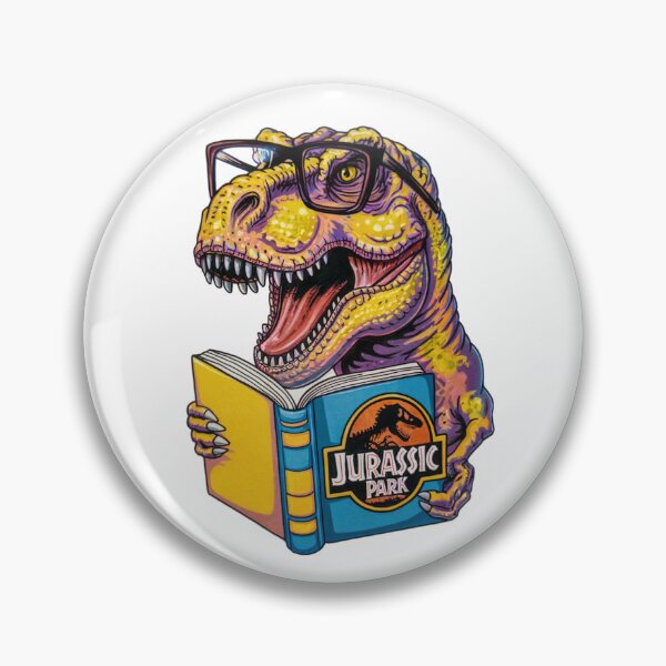 Aperçu de l'œuvre T-Rex ringard lisant Jurassic Park créée et vendue par Artyx_Design.