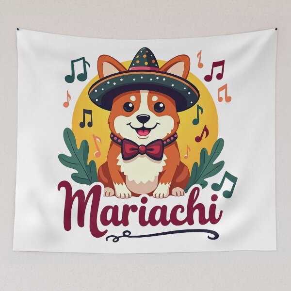 Item preview, Corgi Mariachi – Cultural Festivity & Playful Charm designed and sold by zoughlal.