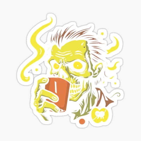 Vista previa del artículo con la obra «Diseño de camiseta divertida de café zombi», diseñado y vendido por AuraMotivate.
