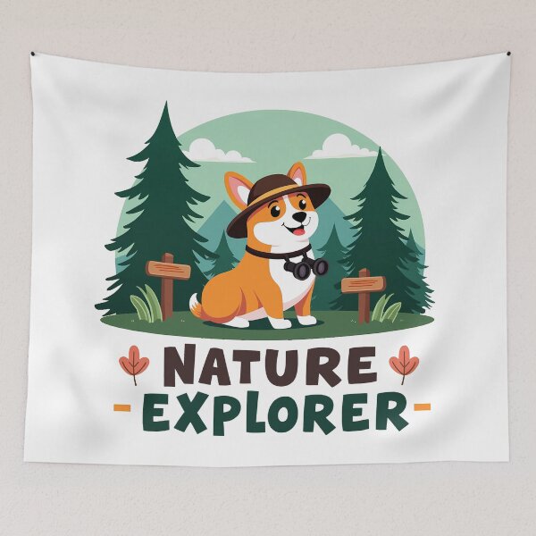 Item preview, Corgi Nature Explorer – Outdoor Discovery & Adorable Curiosity designed and sold by zoughlal.
