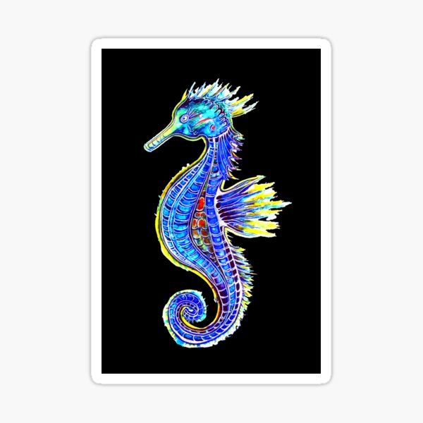 Item preview, Seahorse on Black designed and sold by Linda Callaghan.