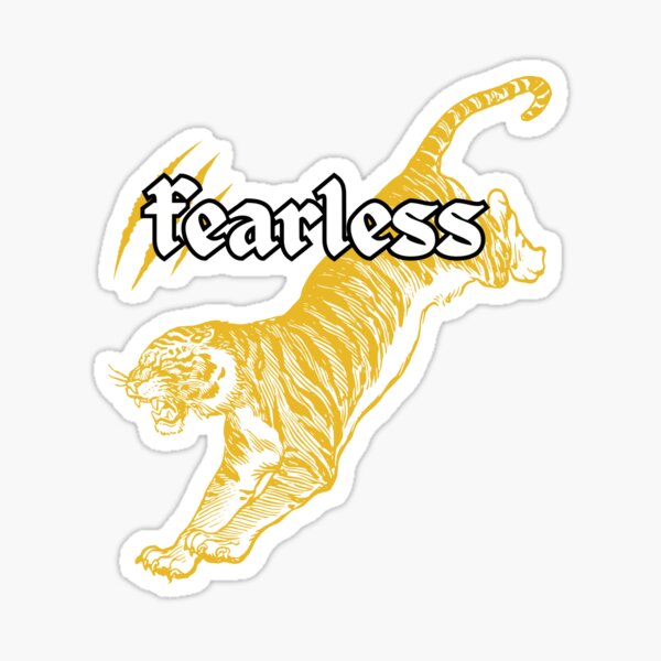 Item preview, Tiger printed, fearless savage tiger quote t shirt designed and sold by supervibesonly.