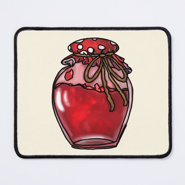 Item preview, Strawberry Jam Jar with soft cream background designed and sold by madworld123.