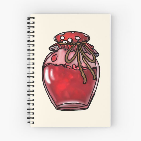 Item preview, Strawberry Jam Jar with soft cream background designed and sold by madworld123.