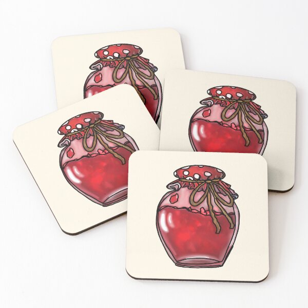 Item preview, Strawberry Jam Jar with soft cream background designed and sold by madworld123.