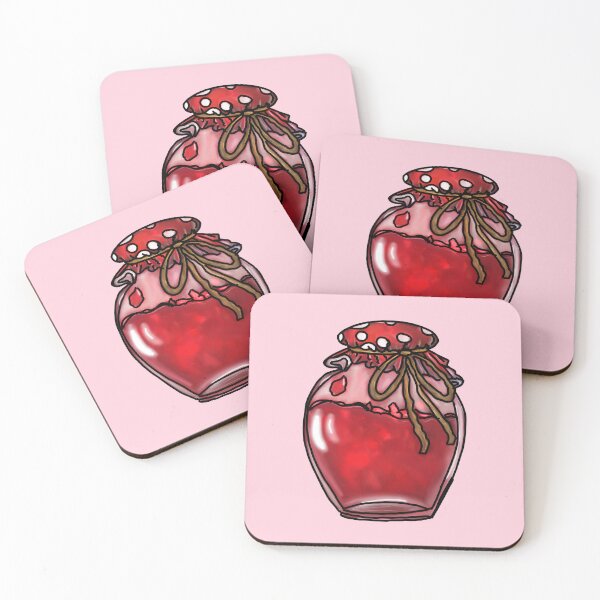 Item preview, Strawberry Jam Jar with Muted Pink background designed and sold by madworld123.