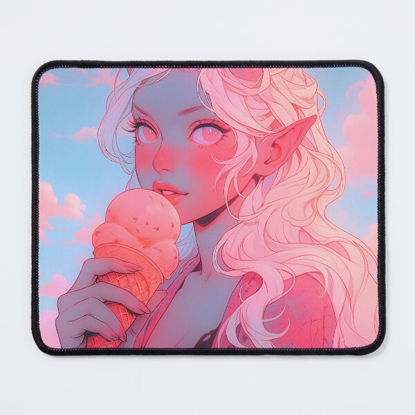 Item preview, Pastel Pink Summer Ice Cream Anime Girl designed and sold by bubblegoth.
