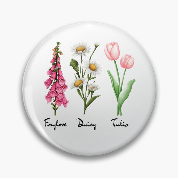 Item preview, Vintage Floral Plant Foxglove Daisy Tulip Flowers designed and sold by MKStore99.