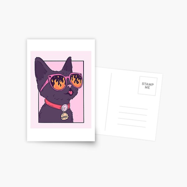 Item preview, Cat Watching the World Burn – Chaos and Sass designed and sold by Jess.a.creates.