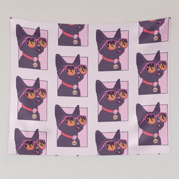Item preview, Cat Watching the World Burn – Chaos and Sass designed and sold by Jess.a.creates.