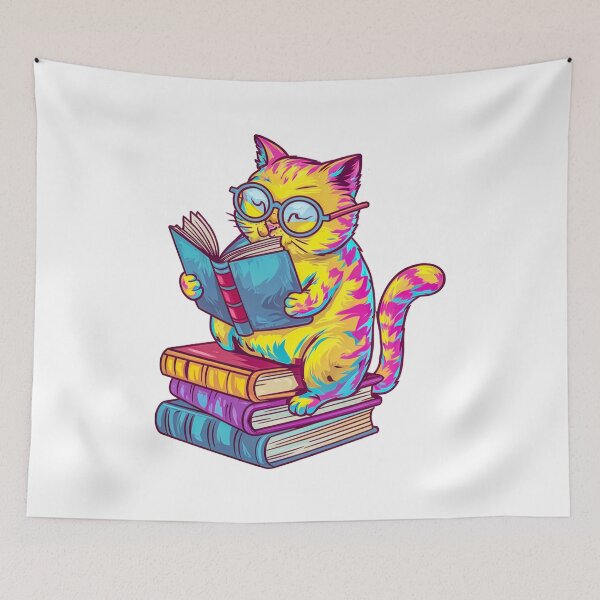 Item preview, Smart Cat Bookworm designed and sold by Artyx_Design.