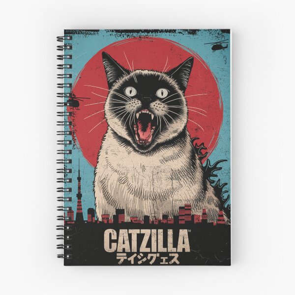 Item preview, Catzilla Roaring Cat in Tokyo Retro Distressed Design designed and sold by Damcoc.