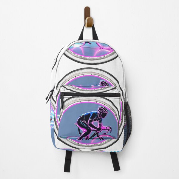 Item preview, Born to Ride: Neon Cyclist in Motion - Cyberpunk Bike Design designed and sold by Prithbyshop.